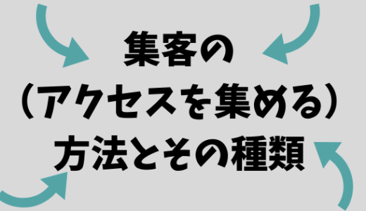 集客の（アクセスを集める）方法とその種類